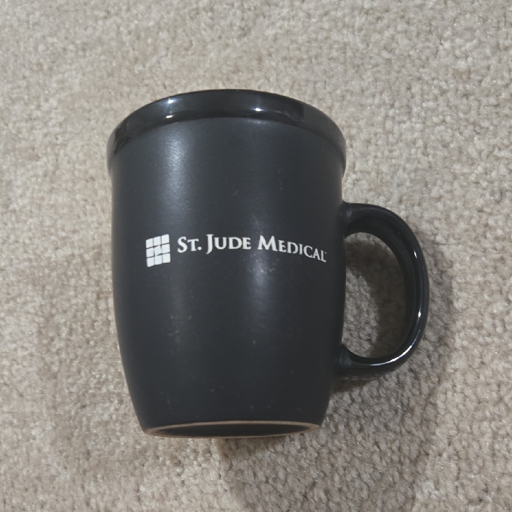 FREE W ANY PURCHASE! St. Jude Medical Black Ceramic Mug